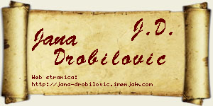 Jana Drobilović vizit kartica
